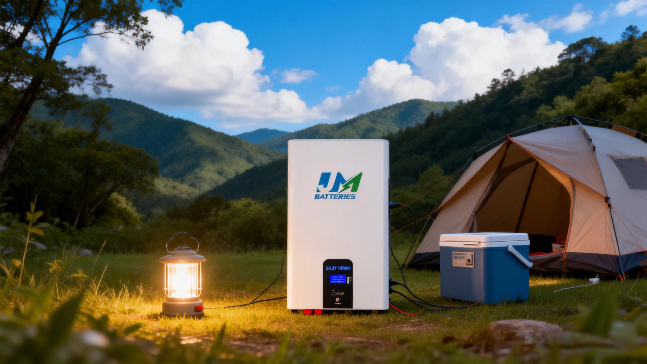 Wandmontierte LiFePO4-Solar-Lithiumbatterie, installiert in einer Wohngarage ohne Belüftung